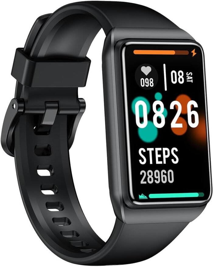 Fitness Tracker with 24/7 Heart Rate, Sleep Tracker 24 Sports Modes Activity Tracker Step Calorie Counter 1ATM Waterproof Smart Watch for Andriod iPhone Women Men (Black) - Image 2