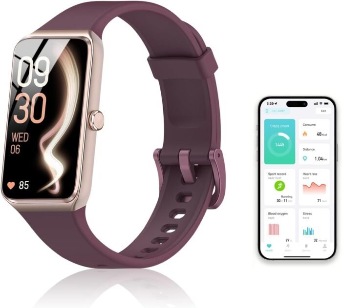 Activity & Fitness Trackers,1.47" Smart Fitness Watch with 24/7 Blood Pressure/Blood Oxygen/Heart Rate/Stress Monitoring, IP67 Waterproof Calorie Step Sleep Tracker Health Watch for Women Men - Image 2