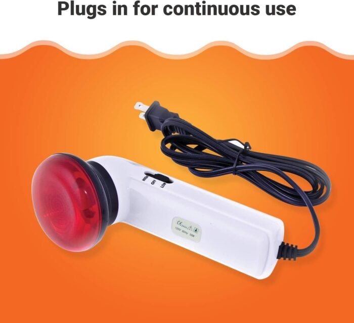 M PAIN MANAGEMENT TECHNOLOGIES Red Light Therapy Infrared Heating Wand by Theralamp – Handheld Heat Lamp Includes Replacement Bulb – Provides Muscle Pain Relief and Increased Blood Circulation - Image 7