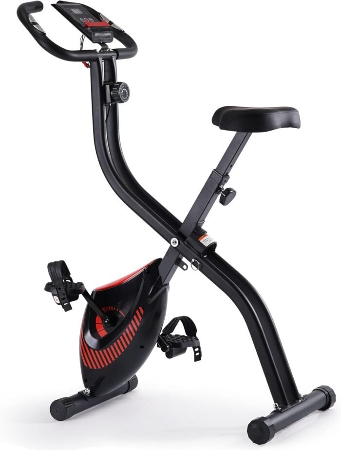 Exercise Bike 3 IN 1 Stationary Bike Folding Exercise Bike with 8-Level Adjustable Resistance Comfortable Seat Cushion LCD Monitor 265 lbs Weight Capacity for Home Gym Workout - Image 2