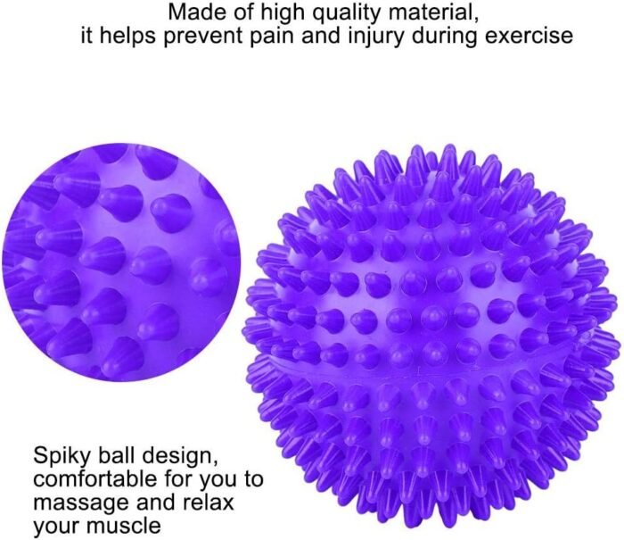 ZJchao Spiky Massage Balls, 7.5cm/9cm Muscle Soreness Massager Ball, Spiky for Deep Tissue Back Massage, Rubber Balls for Pain Relief & Plantar Fasciitis(5#) - Image 6