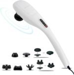MEGAWISE Handheld Back Massager | Deep Tissue Percussion Relief for Back, Neck, Shoulders, Waist Legs, Full Body for Improved Blood Circulation and Fatigue Relief (Pearl White 6Ft Corded) - Image 2