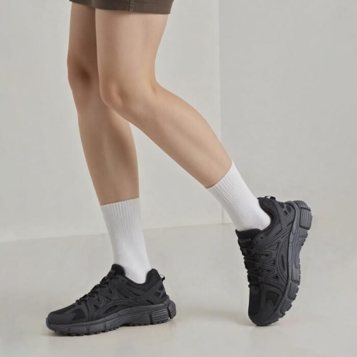 Women's Walking Sneakers-Comfortable Breathable All Black Narrow Toe Casual Joggers-Non Slip Athletic Gym Workout-Outdoor Cushioning Hiking Shoes - Image 7