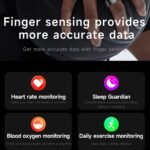 Smart Rings for Women Men Health Rings with Charging Case, Display Screen, IP68 Waterproof, Fitness Tracker with Heart Rate, Blood Oxygen, Sleep Tracker, Step Tracker (Black, 11#) - Image 4