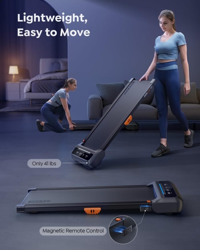 Walking Pad Treadmill with 10% Incline, Under Desk Treadmill, Compact Portable Treadmills for Home Office, 285lbs Capacity, APP/Remote Control, Exercise Anytime, Low-Noise - Image 5