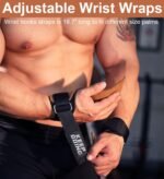 Leather Weight Lifting Gloves Wrist Straps for Weightlifting, Lifting Straps Cobra Grips Deadlift Straps Weight Lifting Straps, Gym Straps Gym Gloves for Men Weight Grips for Women - Image 4