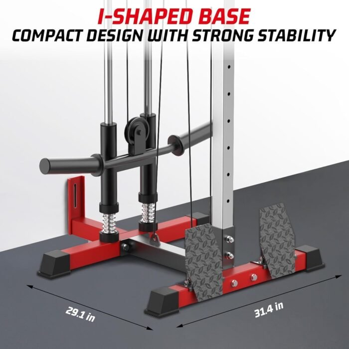 LAT Pull Down Machine - Wall-Mounted Cable Workout Machine 400Lbs Weight Capacity, Dual Pulley System, 20 Height Adjustments, Compact Home Gym Cable Machine for Full Body Workout - Image 6