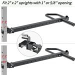 SELEWARE Adjustable Lever Arms Heavy Duty Jammer Arms for 2'' x 2'' and 3'' x 3''Power Racks Rated 600 lbs Per Arm for Strength Training Home Gym Workout Attachments Compatible with 2" Olympic Plates - Image 5