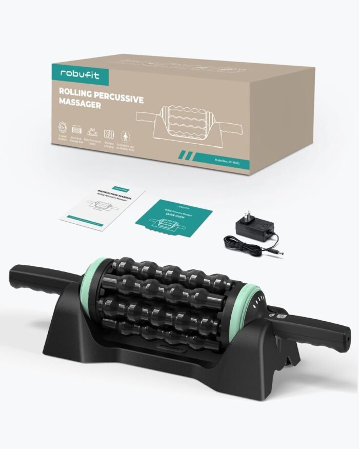 Rolling Percussive Massager, Percussive Therapy, Whole Body Relief, Deep Tissue and Muscle Recovery, Hands-Free Base - Image 9