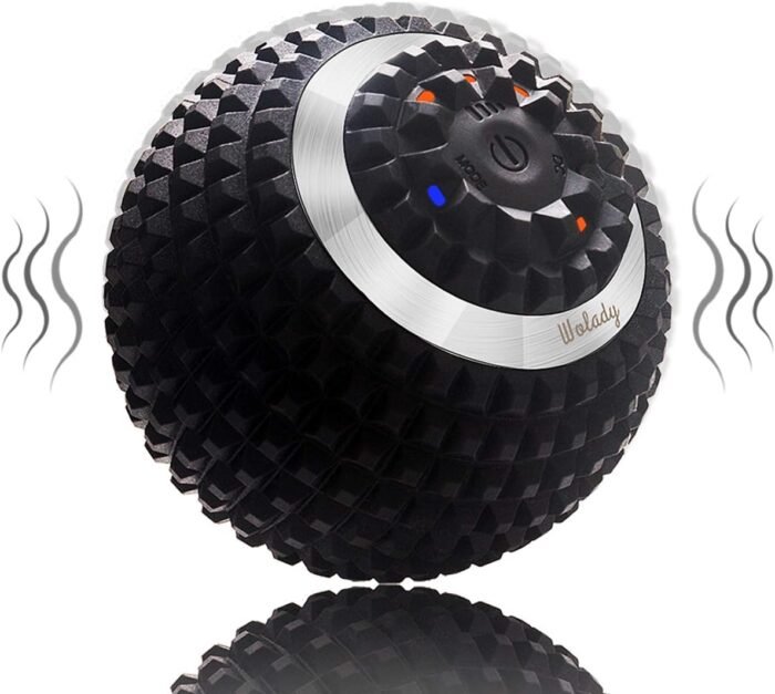 Vibrating Massage Ball 4-Speed High-Intensity Fitness Yoga Massage Roller, Relieving Muscle Tension Pain & Pressure Massaging Balls (Black) - Image 2