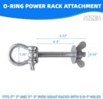 Versatile Gym Equipment Attachments - O-Ring Attachment for Power Rack, Perfect for Resistance Band Workouts for 0-3 in Power Rack (2 Pack) - Image 3