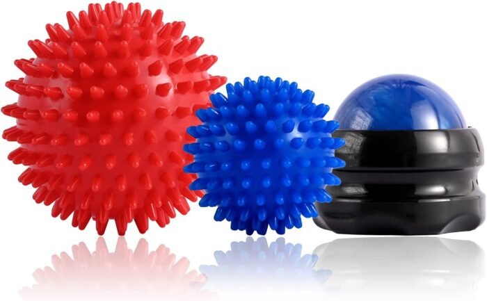 2PCS Spiky Hard Massage Balls with Manual Massage Ball, Roller Back Massager Great for Relax, Deep Tissue Massage Tool to Relief Full Body, Sore Muscle, Neck, Shoulders, Feet, Joint Pain, Stiffness - Image 2