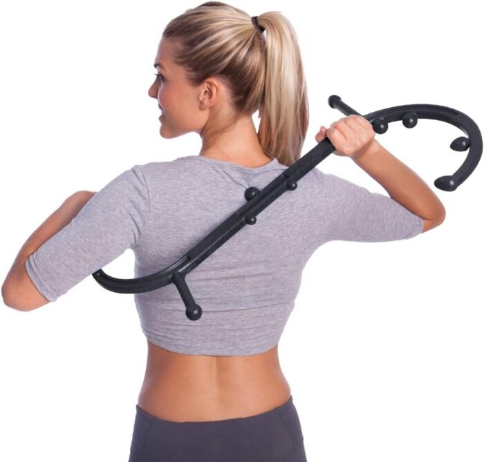 Body Back Buddy Classic USA Made Handheld Massage Cane - Full Body Trigger Point Tool for Deep Tissue Pain Relief - Dual Hooks for Back, Shoulder, Neck - (2.0 Black) - Image 3
