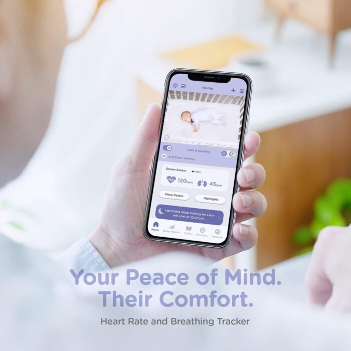 Hubble Connected Dream+ Bundle Non-Wearable, Smart Wi-Fi Enabled Baby Movement Monitor for Heart-Rate and Breathing Supervision, HD Baby Camera with Soothing Sounds & White Noise with Tape Measurer - Image 7