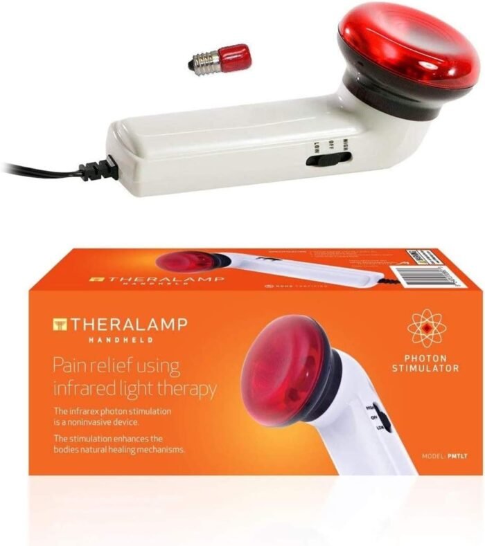 M PAIN MANAGEMENT TECHNOLOGIES Red Light Therapy Infrared Heating Wand by Theralamp – Handheld Heat Lamp Includes Replacement Bulb – Provides Muscle Pain Relief and Increased Blood Circulation - Image 2