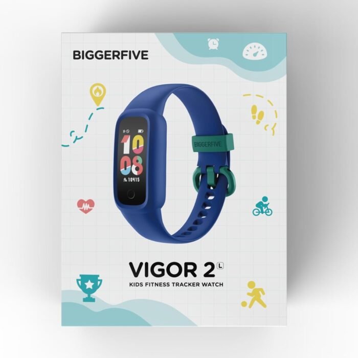 BIGGERFIVE Vigor 2 L Kids Fitness Tracker Watch for Boys Girls Ages 5-15, Activity Tracker, Heart Rate Sleep Monitor, IP68 Waterproof, Pedometer, Calorie Step Counter Watch, Black - Image 8