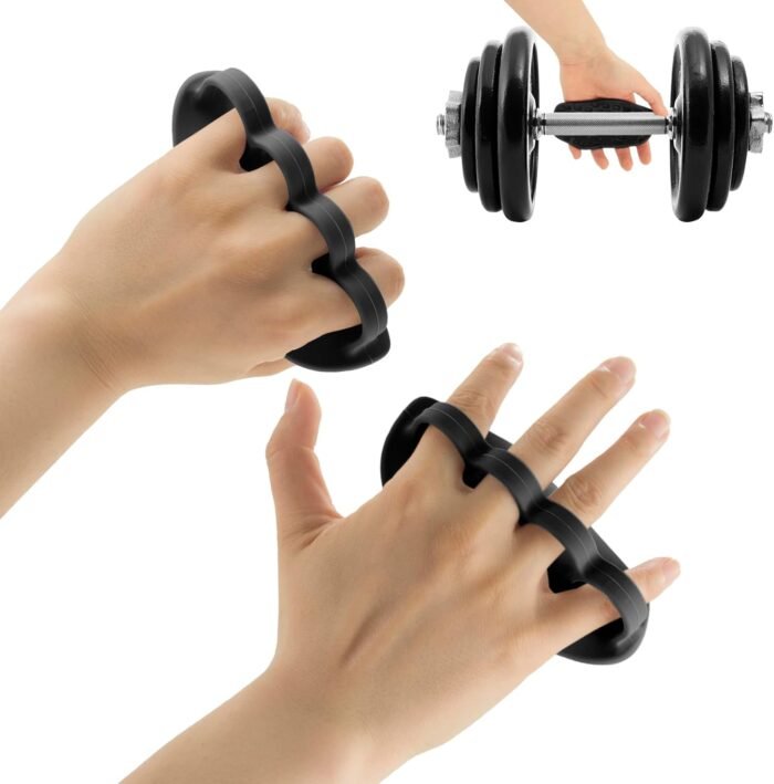 Anti-Slip Workout Grips: New Rubber Gym Grips Deadlifts Palm Protection Gloves for Weight Lifting, Dumbbell, Deadlift, Bar Pad Pull Up Grippers, Gym Training and Exercise for Men Women - Image 2