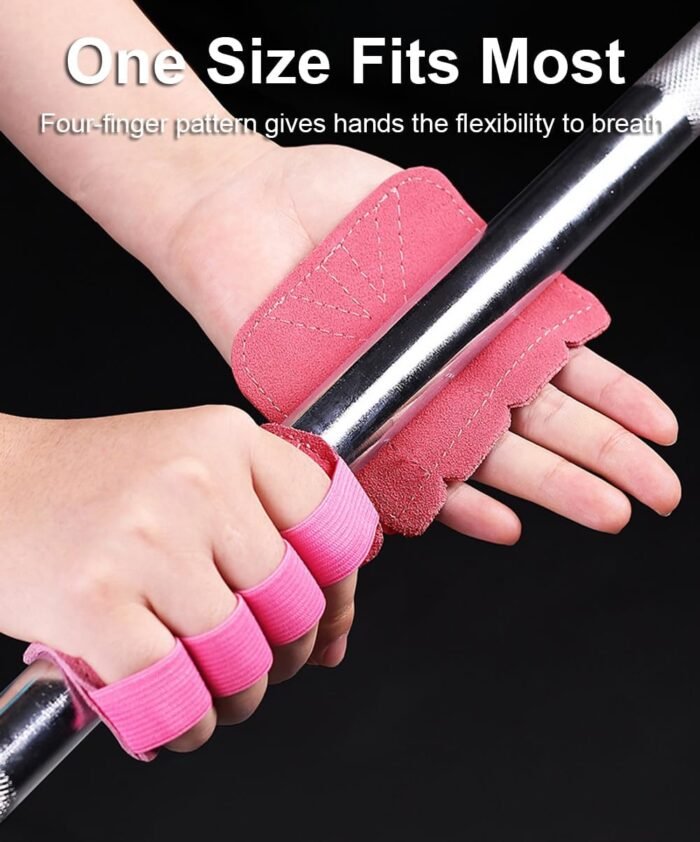 Leather Weight Lifting Gloves, Lifting Grips Weightlifting Gloves for Men Women, Weight Glove Gym Glove for Weightlifting Deadlifts Exercise - Image 7