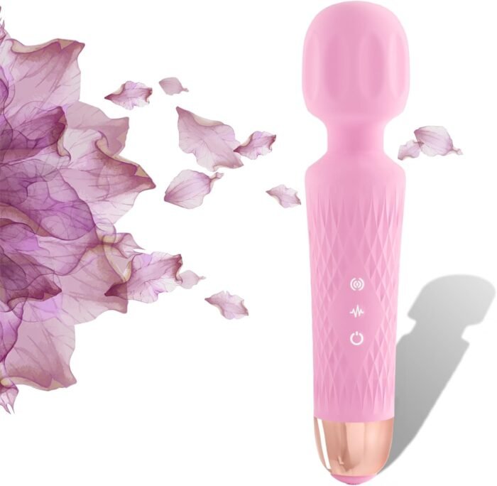 The Upgraded 3-in-1 Personal Massager – 3H Powerful Vibration, Quiet & Waterproof – 20 Modes 8 Speeds Muscle Therapy Stick for Deep Tissue, Sports Recovery, Cordless & Travel Friendly (Pink) - Image 2