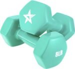Yes4All Vinyl Hexagon Dumbbell - Dumbbells Set of 2 Hand Weights for Home Gym & Strength Training (2-15 lbs Weight Options) - Image 2