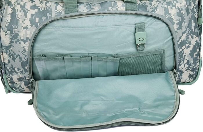 Gym Bag for Women & Men Tactical Duffle Military Weekender Work Out Lightweight Waterproof Sports Tote Shoe Pocket ACU - Image 6