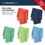 Sammons Preston Resistance Bands for Working Out, Non-Latex Exercise Bands, Resistance Bands for Physical Therapy, Improve Strength & Flexibility, Stretch & Tone Major Muscles, 5pk - Image 13