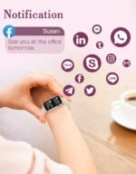Fitness Watches for Women, LYNN2 Fitness Tracker with Heart Rate Monitor Blood Oxygen/Sleep Tracker Pedometer, Slim Step Tracker Watch for iOS/Android Phones Waterproof Milky White - Image 3