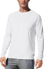 Men's UPF 50+ Long Sleeve Tee Shirts UV Sun Protection Quick Dry Tee Shirt Swim Athletic Running Workout - Image 2