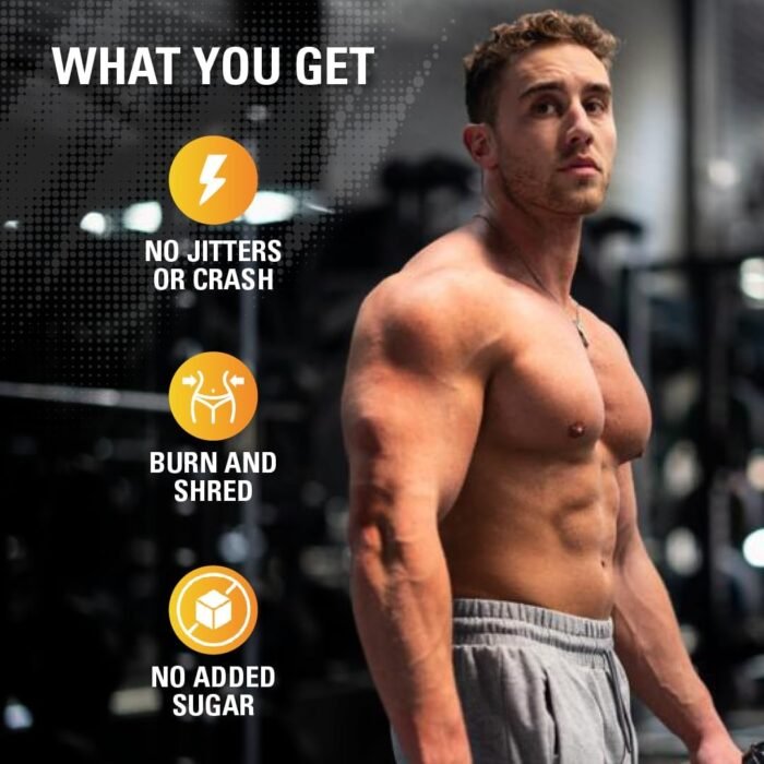 EHP Labs OxyShred Non Stimulant Pre Workout Powder - Stim Free Pre Workout, Caffeine Free Preworkout for Men & Women with L Glutamine & Acetyl L Carnitine - Peach, 60 Servings - Image 7