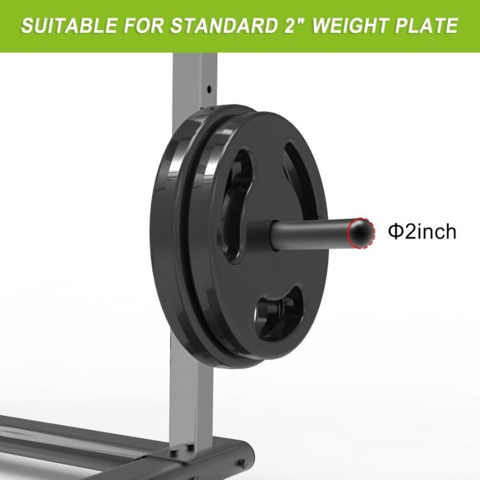 Kipika Weight Plate Holder for 2x2 and 3x3 Power Rack - Attachment for Storage - Fits Standard 1-inch or Olympic 2-inch Plates - Set of 2 - Image 4