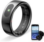 Touch Smart Ring Upgraded Version Health Ring Pro, with Bluetooth Remote Control and Motion Detection, 10ATM Waterproof Fitness Tracker for Men and Women Daily use (Black Touch, 10) - Image 2