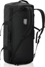 Haimont Duffle Backpack for Men Women, Convertible Travel Duffel Bag Backpack with Shoes Compartment, Heavy Duty Weekender Bags for Sports Gym, Traveling, Camping, Water-resistant, 60L, Black - Image 2