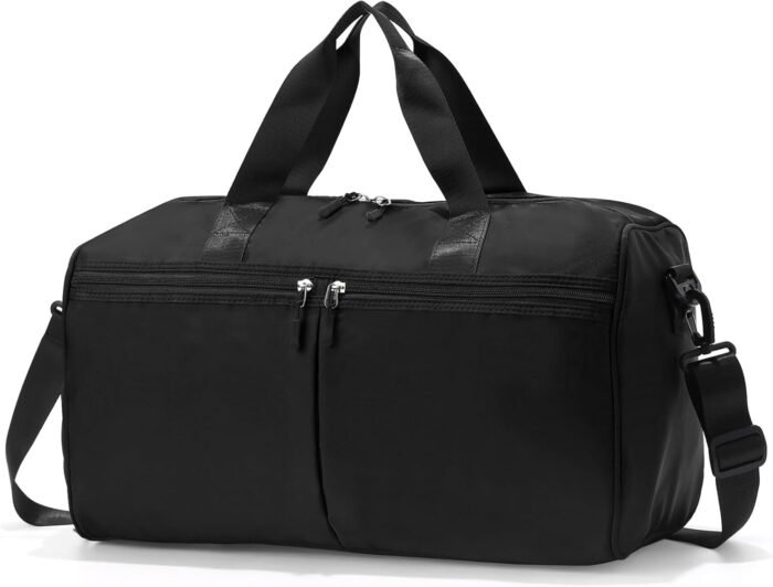 Gym Bag with Shoe Compartment, Weekender Bags for Women, Overnight Bag with Wet Pocket for Luggage Travel Workout Yoga, Black - Image 3
