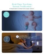 Babytone Baby Sleep Monitor with Base Station- Smart Sleep Sock, Tracking Heart Rate, Avg O2 and Movement, Wearable Baby Oxygen Foot Monitor with Bluetooth and APP, for 0-36 Months Newborn - Image 4