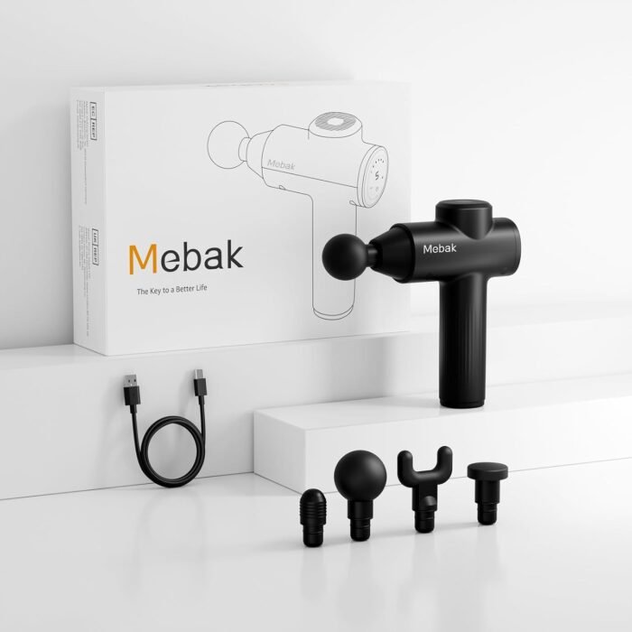 Mebak 7 Massage Gun, Massage Gun Deep Tissue for Pain Relief, Muscle Massager for Home, Office & Gym, 5 Speed Levels - Image 8