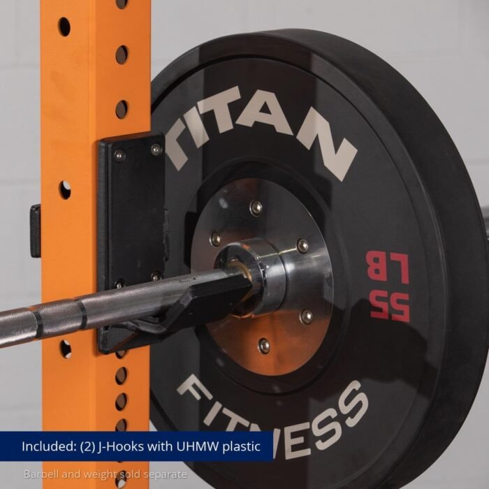 Titan Fitness X-3 Series Bolt-Down Power Rack, Rackable 1650 LB Cage, 1.25" and 2" Pull Up Bars, Standard J-Hooks, Weightlifting and Strength Training - Image 8