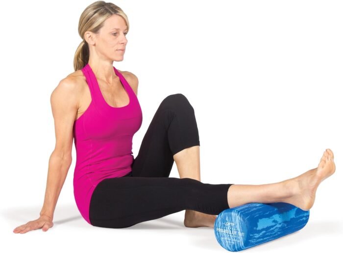 OPTP PRO-Roller Soft Density Foam Roller – Low Density Soft Foam Roller for Physical Therapy, Pilates, Yoga Foam Roll Exercises, and Muscle Recovery - Blue 18" x 6" - Image 3