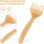 2Pcs Head Massager Manual Hair Scalp Massager Gua Sha Five Claw Massage Tool Comb Portable Handheld Resin Relax Tool for Father's Day Mother's Day Gifts (Amber; Cloud Brown) - Image 4