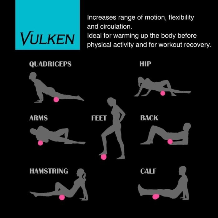 Vulken Extra Long 17” Vibrating Foam Roller 4 Speeds 3800RPM High Intensity Quick Charge Electric Foam Roller Tissue Massager for Muscle Recovery - Image 5