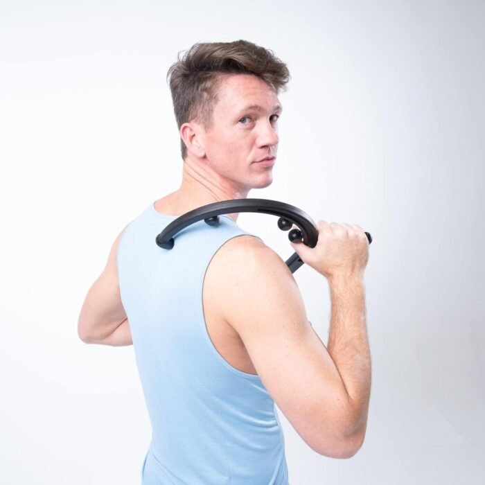 Body Back Buddy Classic USA Made Handheld Massage Cane - Full Body Trigger Point Tool for Deep Tissue Pain Relief - Dual Hooks for Back, Shoulder, Neck - (2.0 Black) - Image 4