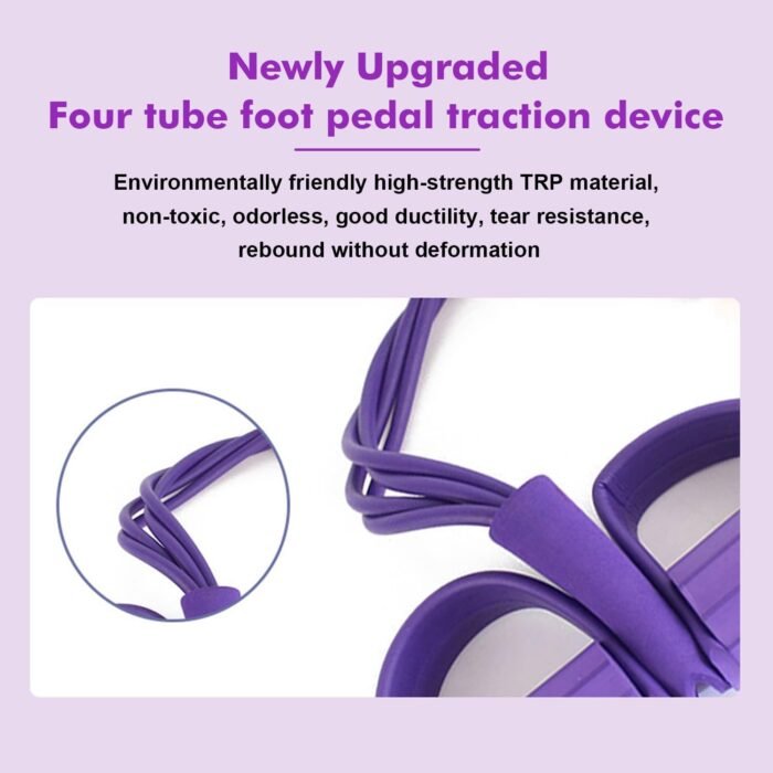 21 Fitness Resistance Bands-4 Tube Pedal Ankle Puller, Stirrup Puller for Exercise - Image 3