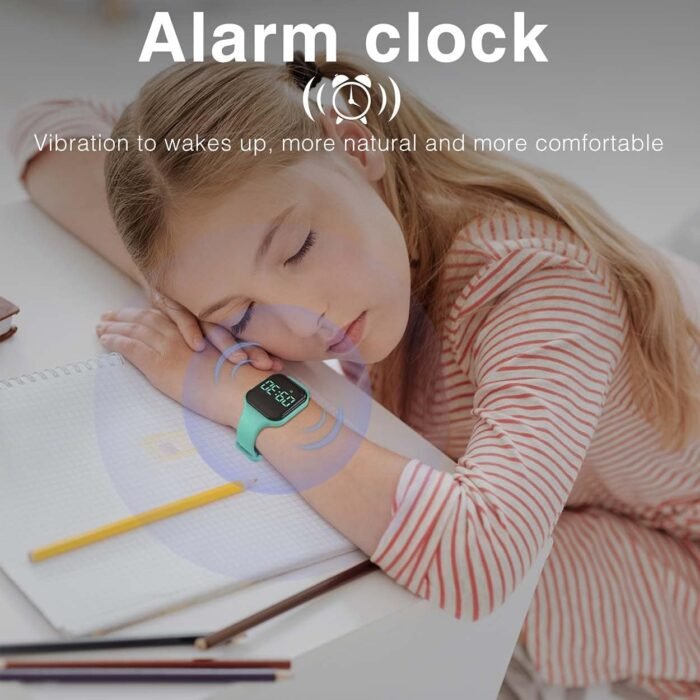 Non-Bluetooth Led Fitness Tracker Watch,Digital Pedometer Watch,with Step Counting/Distance/Calories/Stopwatch/Alarm Clock, Great Gift for Kids Teens Girls Boys Xmas - Image 5