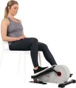 Sunny Health & Fitness Sitting Under Desk Elliptical Exerciser, Portable Pedal Training Machine for Senior Exercise, Peddler for Home Workout, Optional Free SunnyFit App, Magnetic, Motorized & In Pink - Image 2