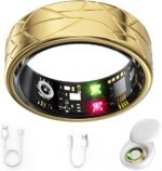 Smart Ring Fitness Tracker Sleep Tracking Heart Rate Monitor Pedometer, Waterproof Activity Tracker Fitness Ring Steps Counter, Gesture Controls for Short Video, 8 Days Last, Classical Gold, #10 - Image 2