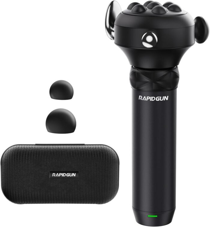 Pro Max Deep Tissue Vibration Therapy Massage Gun, Handheld Muscle Massager, Trigger Point Massage & Back Shoulder and Legs & Full Body Pain Relief with Thumb Head – Gifts for Men & Women - Image 2