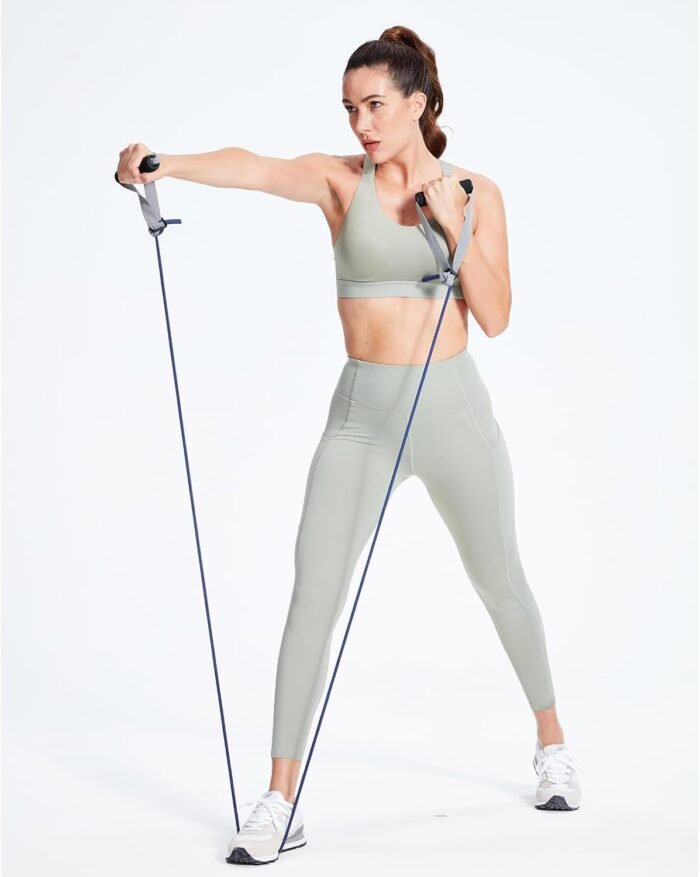 Resistance Tubes for Working Out, Exercise Bands with Handles and Door Anchor for Physical Therapy Women and Men, Rubber Tubing for Lower Pilates, at-Home Workout, 25 Foot - Image 8