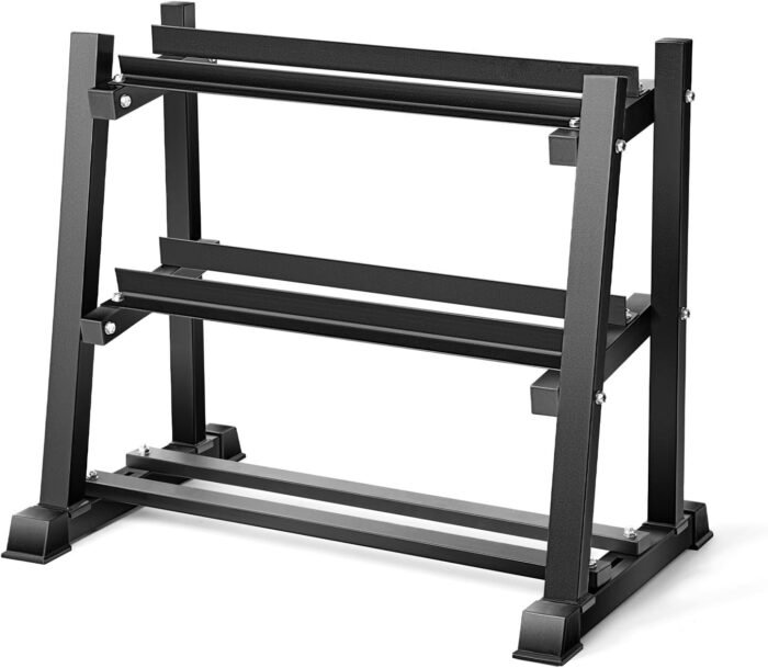 Dumbbell Rack, Bongkim Dumbbell Set with Rack Stand, Dumbbells Weights Rack for Home Gym, Weight Rack for Dumbbells, Kettlebells, and Weight Plates 1100LBS - Image 2