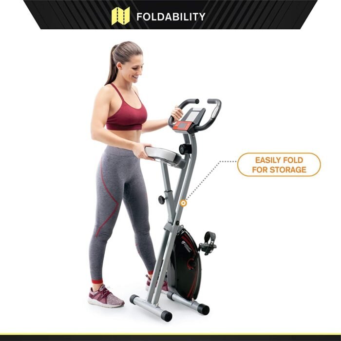 CIRCUIT FITNESS Circuit Fitness Folding Upright Exercise Bike with Adjustable Resistance 250 lb. Max. Capacity AMZ-150BK - Image 7