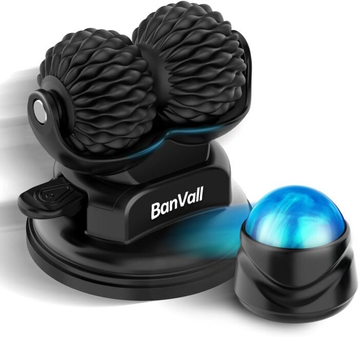 Roller Massage Ball Set for Myofascial Release,Muscles Deep Tissue Massage,Lymphatic Drainage,Wall Mountable Suction Cup for Trigger Point Therapy,Reduce Back Pain and Every Part of The Body - Image 2