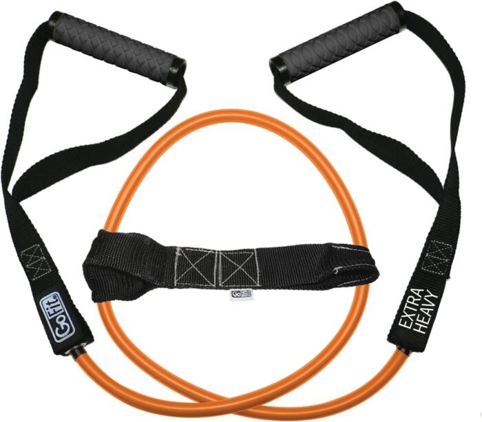 GoFit GF-4TUB-XH(50) Pro-Grade Power Resistance Tube with Handles (Orange/50 Lbs.) - Image 2